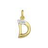 Star juwelier | Goud Hanger Letter D Diamant 14 karaats | Nu te koop bij 14Karaats.nl | 10001091-Pendants