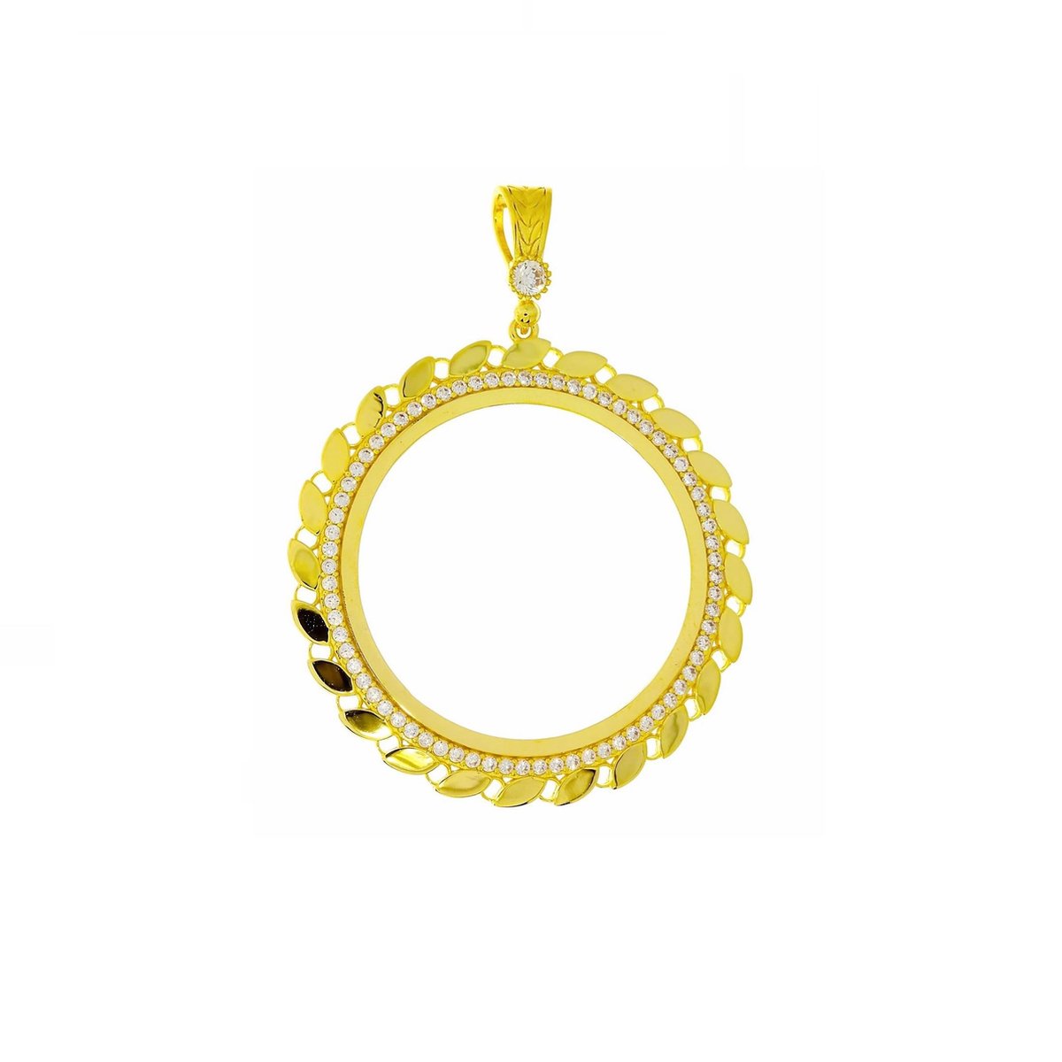 Star juwelier | Gouden Muntrand Hanger Voor Gouden Vijfje - Kwart Lira Ataturk Zirkonia Pullu 14 karaats | Koop bij 14Karaats.nl Star juwelier | Gouden Muntrand Hanger Voor Gouden Vijfje - Kwart Lira Ataturk Zirkonia Pullu 14 karaats | Nu te koop bij 14Karaats.nl | 10001091-Pendants