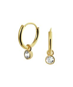 Its-Beautiful | oorringen met hangers zirkonia | Nu te koop bij 14Karaats.nl | 10001091-Pendants