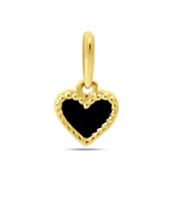 Silventi | Silventi 9NBSAM-G230302 Gouden Hangertje Hartje - Emaille - 6x6