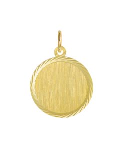 Sense Jewelry | Graveerhanger Mat Gediamanteerd | Nu te koop bij 14Karaats.nl | 10001091-Pendants