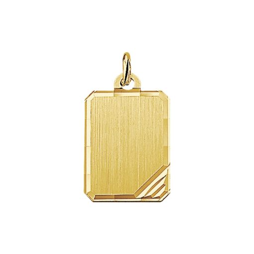 Sense Jewelry | Graveerhanger Mat Gediamanteerd | Nu te koop bij 14Karaats.nl | 10001091-Pendants