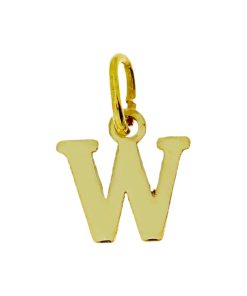 Star juwelier | Goud Hanger Letter W 14 karaats | Nu te koop bij 14Karaats.nl | 10001091-Pendants