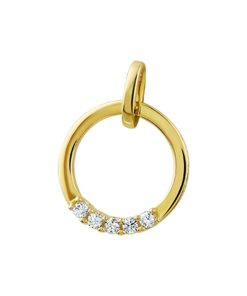 The Jewelry Collection | The Jewelry Collection Hanger Diamant 0.10ct H Si - Geelgoud | Nu te koop bij 14Karaats.nl | 10001091-Pendants