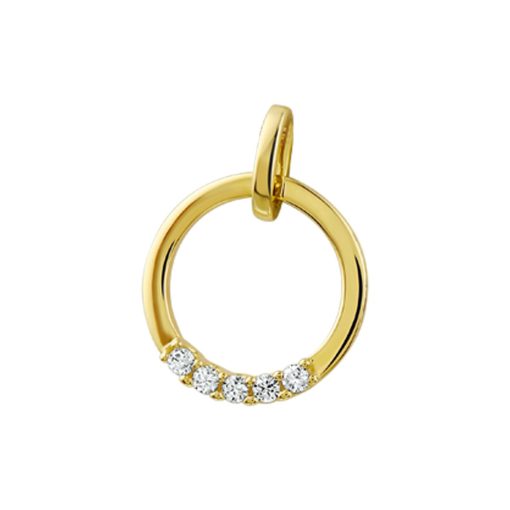 The Jewelry Collection | The Jewelry Collection Hanger Diamant 0.10ct H Si - Geelgoud | Nu te koop bij 14Karaats.nl | 10001091-Pendants