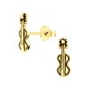 JYC | Joy|S - Zilveren gitaar oorbellen - gold plated | Nu te koop bij 14Karaats.nl | 10001087-Earrings/Body-piercing Jewellery