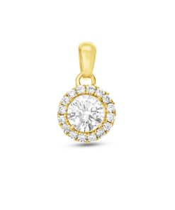 Zwartevalk | Juwelier Zwartevalk 14 karaat gouden hanger met zirkonia - 14.261 | Nu te koop bij 14Karaats.nl | 10001091-Pendants