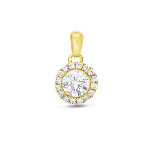 Zwartevalk | Juwelier Zwartevalk 14 karaat gouden hanger met zirkonia - 14.261 | Nu te koop bij 14Karaats.nl | 10001091-Pendants