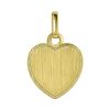 Lucardi | Lucardi Dames 14 Karaat geelgouden graveerplaat hart mat - Hanger - 14 Karaat Goud - Geelgoud | Nu te koop bij 14Karaats.nl | 10001091-Pendants