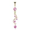 LMPiercings NL | Navelpiercing hart gold plated 14kt. fijne hanger roze - LMPiercings | Nu te koop bij 14Karaats.nl | 10001087-Earrings/Body-piercing Jewellery