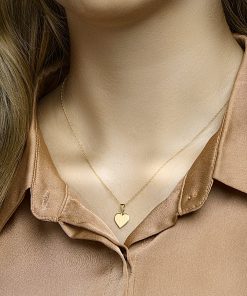 Sense Jewelry | Graveerhartje Poli/mat | Nu te koop bij 14Karaats.nl | 10001091-Pendants