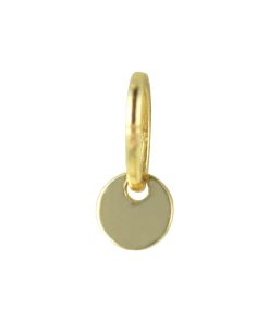 Silventi | Silventi 132400312 Gouden Hangertje - Rondje - Glad - 3 mm Doorsnee - 14 Karaat - Bedel - Goud | Nu te koop bij 14Karaats.nl | 10001091-Pendants