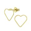 JYC | Joy|S - Zilveren hartje oorbellen - 11 x 10 mm - gold plated | Nu te koop bij 14Karaats.nl | 10001087-Earrings/Body-piercing Jewellery