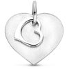 Kasius | zilver gerhodineerd graveerhanger hartje poli/mat 13 mm 1340459 | Nu te koop bij 14Karaats.nl | 10001091-Pendants