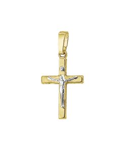 The Jewelry Collection | The Jewelry Collection Hanger Kruis Corpus - Goud | Nu te koop bij 14Karaats.nl | 10001091-Pendants