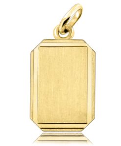 Zwartevalk | Juwelier Zwartevalk 14 karaat gouden plaat hanger - 14.801.098 | Nu te koop bij 14Karaats.nl | 10001091-Pendants