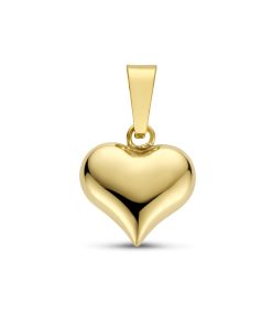 New Bling | New Bling 9NBG-0448 Gouden Hangertje - Dames - Hartje - Bedel - 9 x 10 mm - 14 Karaat - Goud | Nu te koop bij 14Karaats.nl | 10001091-Pendants