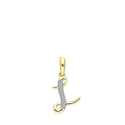 Lucardi | Lucardi Dames alfabet hanger met diamant (0