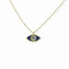 Star juwelier | Gouden Ketting Boze Oog Hanger Zirkonia 14 karaats | Nu te koop bij 14Karaats.nl | 10001091-Pendants