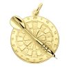 Zwartevalk | Juwelier Zwartevalk 14 karaat gouden dartbord en dart hanger 14.101.032 | Nu te koop bij 14Karaats.nl | 10001091-Pendants