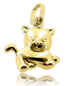 Zwartevalk | Juwelier Zwartevalk 14 karaat gouden kitten hanger - 14.101.134 | Nu te koop bij 14Karaats.nl | 10001091-Pendants