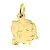 Zwartevalk | Juwelier Zwartevalk 14 karaat gouden meisjes kinderkopje hanger - 14.179/14K | Nu te koop bij 14Karaats.nl | 10001091-Pendants
