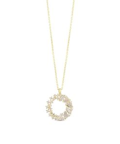 Star juwelier | Gouden Ketting Rond Fantasie Hanger 14 karaats 42 cm | Nu te koop bij 14Karaats.nl | 10001091-Pendants