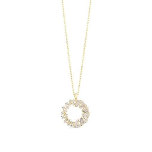Star juwelier | Gouden Ketting Rond Fantasie Hanger 14 karaats 42 cm | Nu te koop bij 14Karaats.nl | 10001091-Pendants