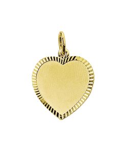 Sense Jewelry | Graveerhartje Mat Gediamanteerd | Nu te koop bij 14Karaats.nl | 10001091-Pendants