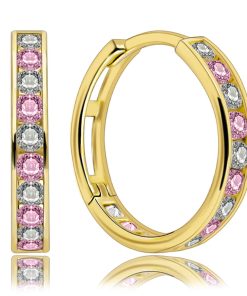 Zwartevalk | Juwelier Zwartevalk - 14 karaat gouden oorbellen met zirkonia 12.111.066/18 mm-- | Nu te koop bij 14Karaats.nl | 10001087-Earrings/Body-piercing Jewellery