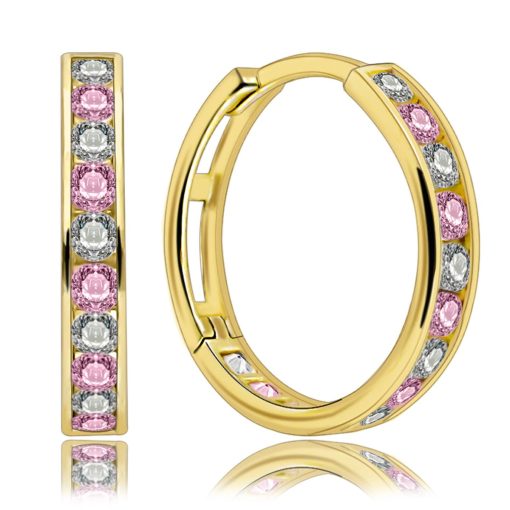 Zwartevalk | Juwelier Zwartevalk - 14 karaat gouden oorbellen met zirkonia 12.111.066/18 mm-- | Nu te koop bij 14Karaats.nl | 10001087-Earrings/Body-piercing Jewellery