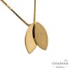Scratched | SCRATCHED GOLD hanger 16mm half ijsmat/poli | Nu te koop bij 14Karaats.nl | 10001091-Pendants