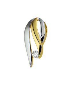 Sense Jewelry | Hanger Zirkonia Bicolor Gestift | Nu te koop bij 14Karaats.nl | 10001091-Pendants