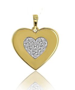Zwartevalk | Juwelier Zwartevalk 14 karaat gouden hartje hanger - 14.235 | Nu te koop bij 14Karaats.nl | 10001091-Pendants