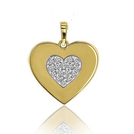 Zwartevalk | Juwelier Zwartevalk 14 karaat gouden hartje hanger - 14.235 | Nu te koop bij 14Karaats.nl | 10001091-Pendants