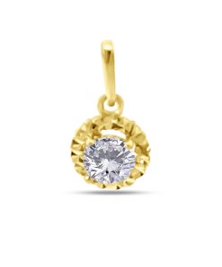 Silventi | Silventi 9NBSAM-G230296 Gouden Hangertje met Zirkonia - 6