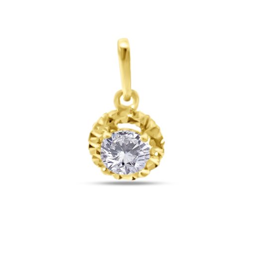 Silventi | Silventi 9NBSAM-G230296 Gouden Hangertje met Zirkonia - 6