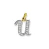 Star juwelier | Goud Hanger Letter U 14 karaats Zirkonia | Nu te koop bij 14Karaats.nl | 10001091-Pendants