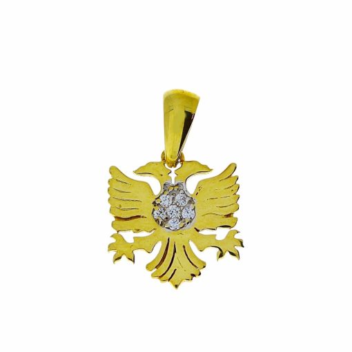 Star juwelier | Gouden Hanger Adelaar | Zirkonia | 14 karaats | Nu te koop bij 14Karaats.nl | 10001091-Pendants