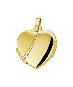 Sense Jewelry | Medaillon Hart Poli/mat | Nu te koop bij 14Karaats.nl | 10001091-Pendants
