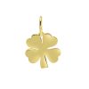 Lucardi | Lucardi Dames 14 Karaat geelgouden hanger klaver - Hanger - 14 Karaat Goud - Geelgoud | Nu te koop bij 14Karaats.nl | 10001091-Pendants