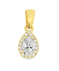 Zwartevalk | Juwelier Zwartevalk 14 karaat gouden druppel hanger - 14.300-W | Nu te koop bij 14Karaats.nl | 10001091-Pendants