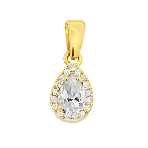 Zwartevalk | Juwelier Zwartevalk 14 karaat gouden druppel hanger - 14.300-W | Nu te koop bij 14Karaats.nl | 10001091-Pendants