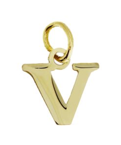 Star juwelier | Goud Hanger Letter V 14 karaats | Nu te koop bij 14Karaats.nl | 10001091-Pendants