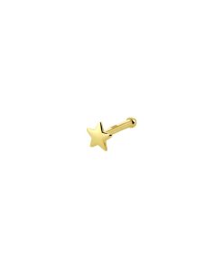Its-Beautiful | Kogel Neusknopje Ster 14K Geelgoud | Nu te koop bij 14Karaats.nl | 10001087-Earrings/Body-piercing Jewellery