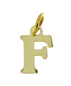 Star juwelier | Goud Hanger Letter F 14 karaats | Nu te koop bij 14Karaats.nl | 10001091-Pendants