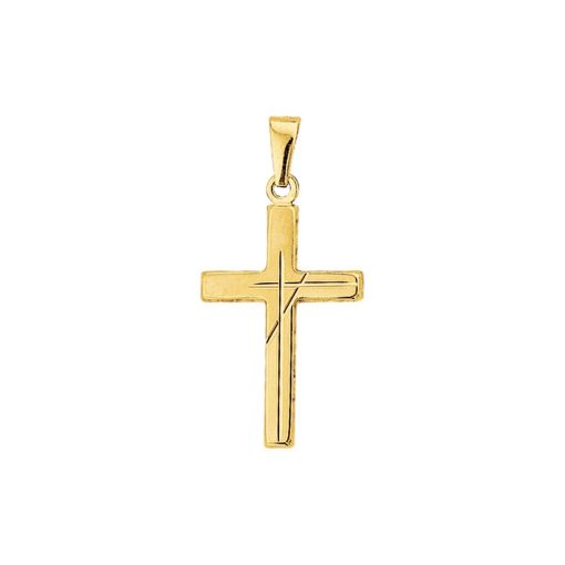 Its-Beautiful | Trendjuwelier huiscollectie 4010467 Gouden bedel kruis | Nu te koop bij 14Karaats.nl | 10001091-Pendants
