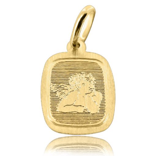 Zwartevalk | Juwelier Zwartevalk 14 karaat gouden hanger met engel - 14.801.151 | Nu te koop bij 14Karaats.nl | 10001091-Pendants