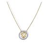 Star juwelier | Gouden Ketting Klavertje Hanger Zirkonia 14 karaats | Nu te koop bij 14Karaats.nl | 10001091-Pendants