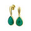Marie-Celeste | Marie-Celeste Oorhangers Agaat - Goud | Nu te koop bij 14Karaats.nl | 10001087-Earrings/Body-piercing Jewellery